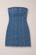 שמלת ג׳ינס סטרפלס – 101 Brand Jeans