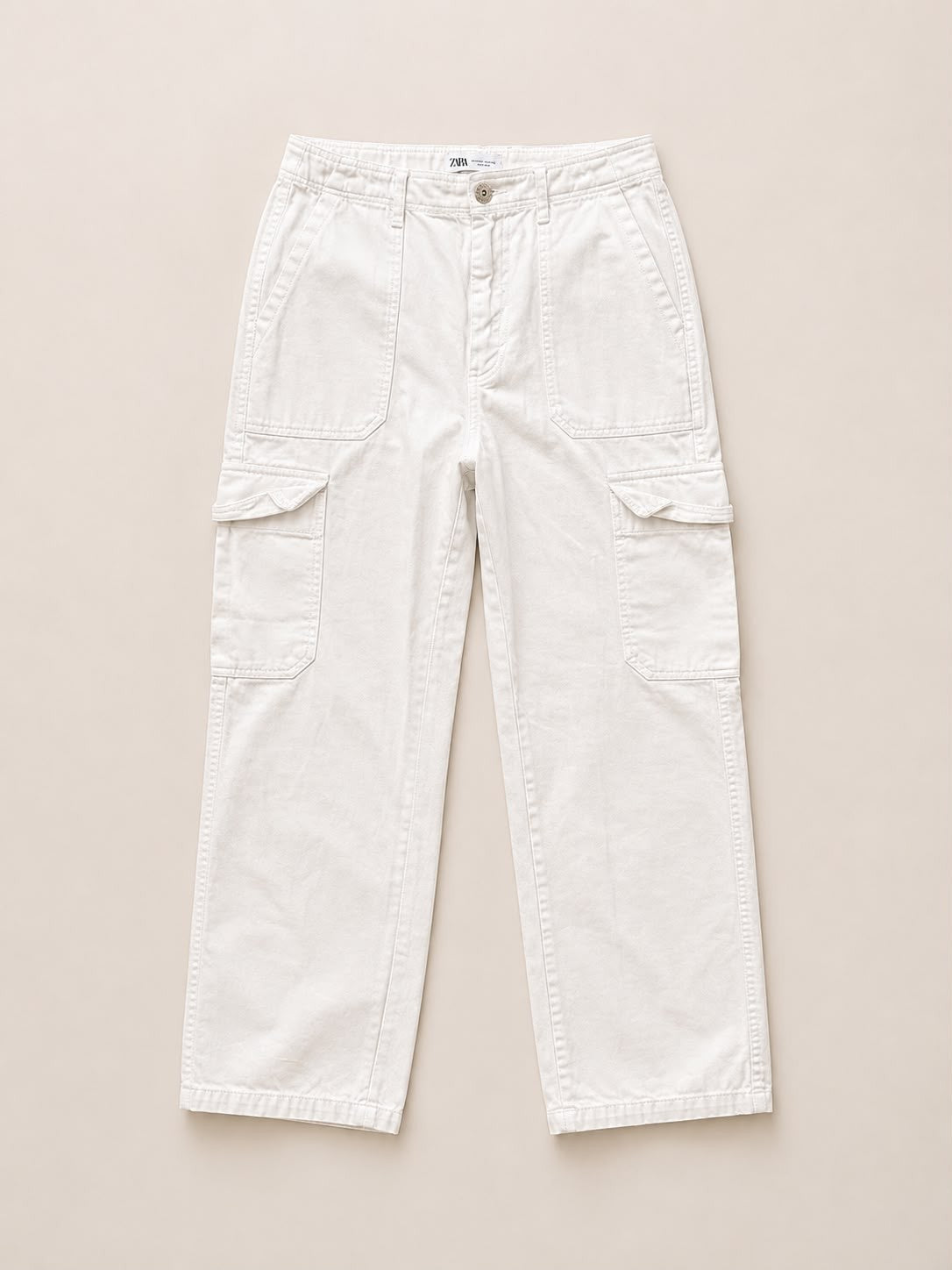 מכנס קרגו לבן – ZARA