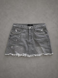 חצאית ג׳ינס אפורה ZARA Trafaluc עם ניטים