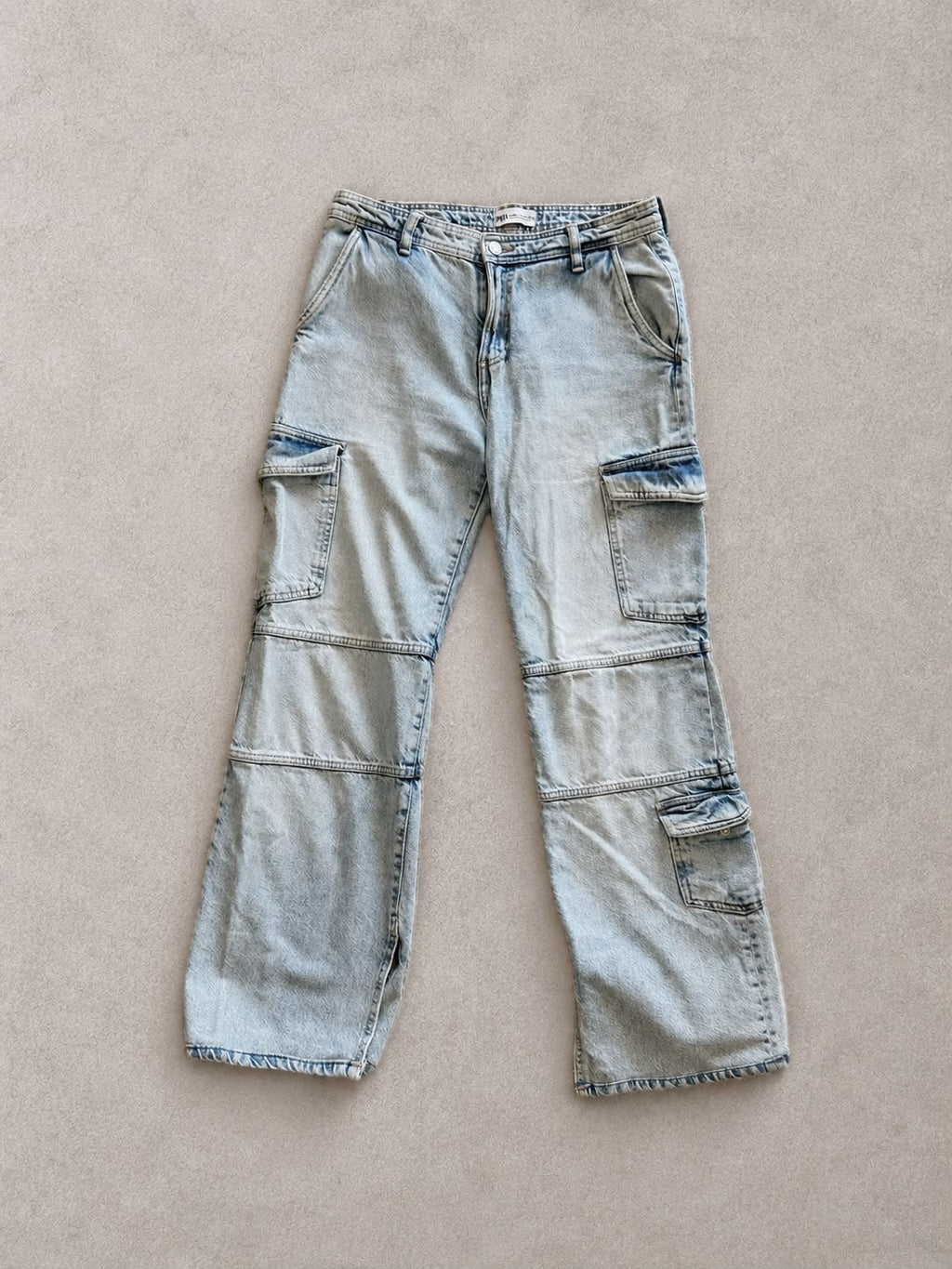 ג׳ינס קרגו בהיר Zara
